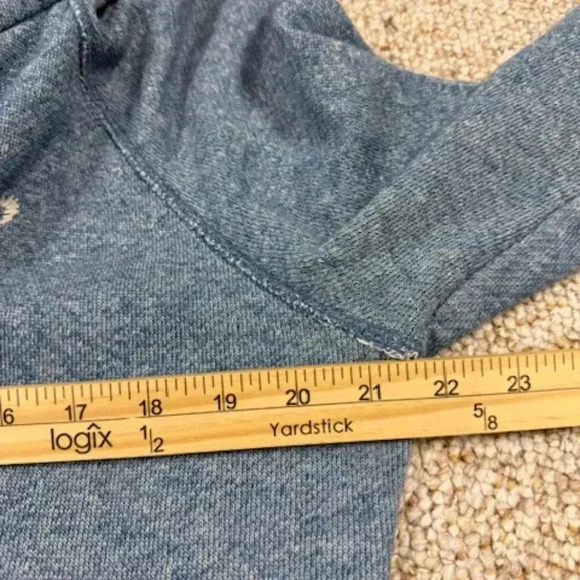 American Eagle AEO Blue Hooded Sweatshirt Hoodie Size Medium Full Zip Y2K - Picture 5 of 9